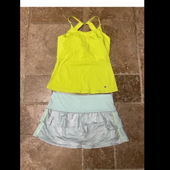 Fila top & Lucky In Love Tennis Skort 2-Piece outfit - Picture 4 of 16